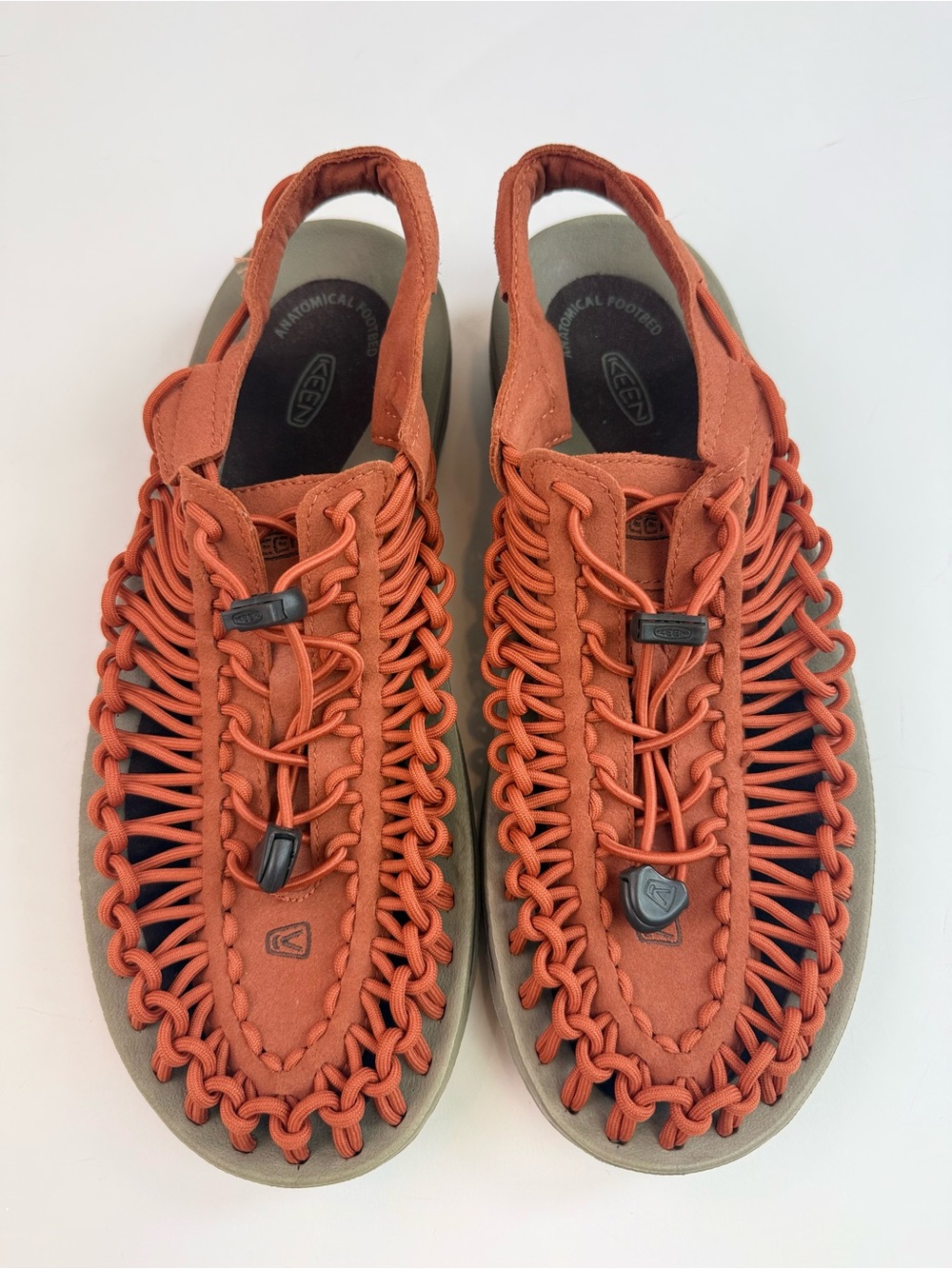 Keen Uneek Men's Sandals - Orange / Burnt Ochre/Plaza Taupe size 9.5
